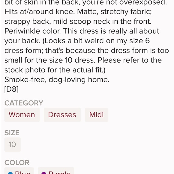 NWT! MISSGUIDED Strappy Back Bodycon Midi Dress. FINAL PRICE. - Picture 7 of 7